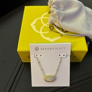 Kendra Scott Pearl Beaded Elisa Gold Necklace Ivory Mother of Pearl NWT